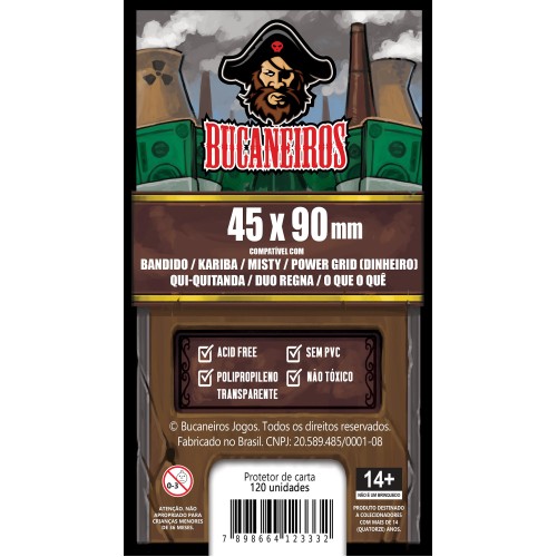 Bucaneiros 120 Sleeves Customizado para Bandido/Kariba/Misty/For Sale/Dinheiro do Power Grid/ Que-Quitanda/Duo Regna/O que O que 45x90