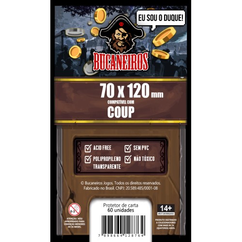 Bucaneiros 50 Sleeves Compatível com Coup 70 x 120