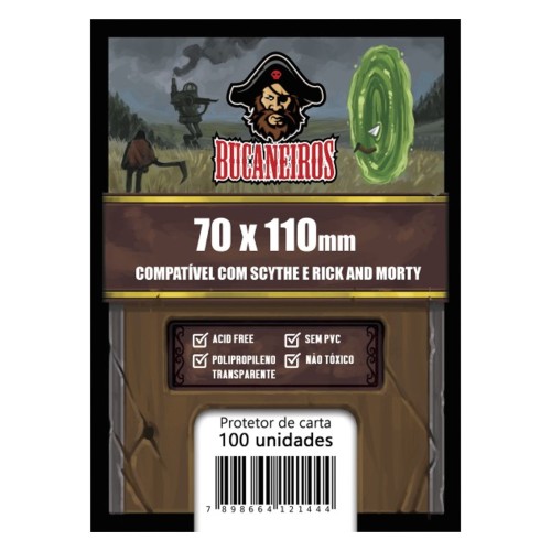 Bucaneiros Sleeve Silver - Scythe e Rick and Morty 70x110
