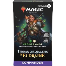 Deck de Commander Terras Selvagens de Eldraine: Virtude e Valor Deck de Commander Terras Selvagens de Eldraine: Virtude e Valor