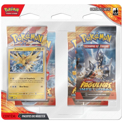 Pokémon EV8 Blister Quádruplo Fagulhas Impetuosas - Zapdos