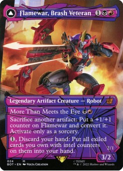 Flamewar, Brash Veteran // Flamewar, Streetwise Operative