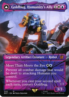 Goldbug, Humanity's Ally // Goldbug, Scrappy Scout