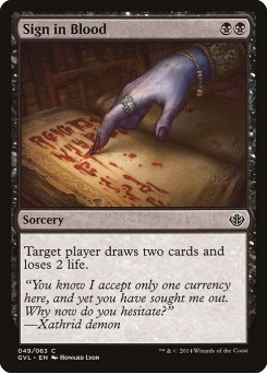 Sign in Blood