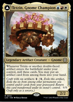 Tetzin, Gnome Champion // The Golden-Gear Colossus
