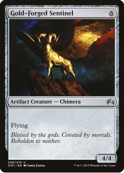 Sentinela Forjada em Ouro