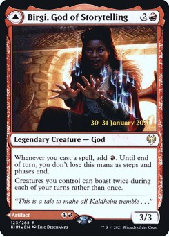 Birgi, God of Storytelling // Harnfel, Horn of Bounty