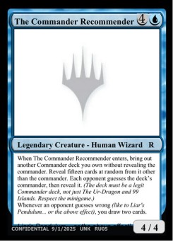 The Commander Recommender