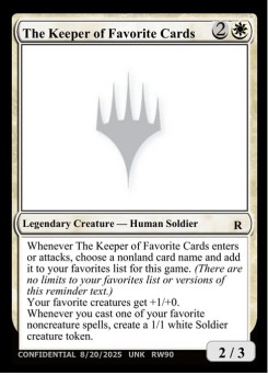 The Keeper of Favorite Cards