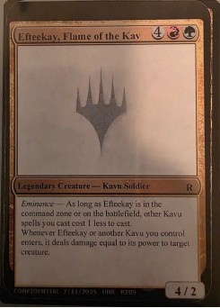 Efteekay, Flame of the Kav
