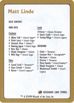 Matt Linde Decklist