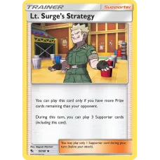 Lt. Surge’s Strategy