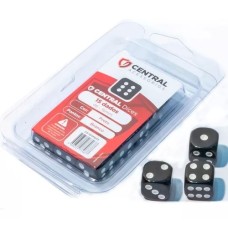 Central Dice - d6 de 16mm: Opaco Preto e Branco Central Dice - d6 de 16mm: Opaco Preto e Branco
