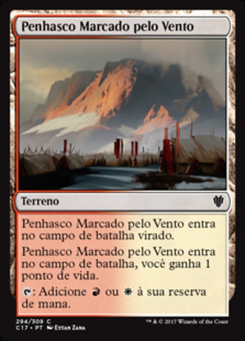 Penhasco Marcado pelo Vento