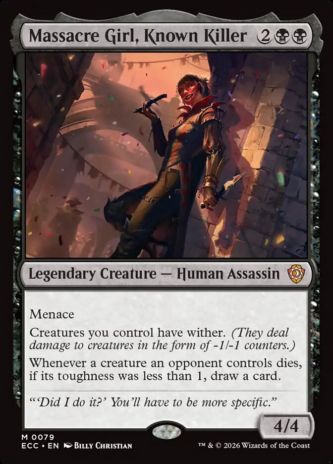 Garota-massacre, Assassina Renomada