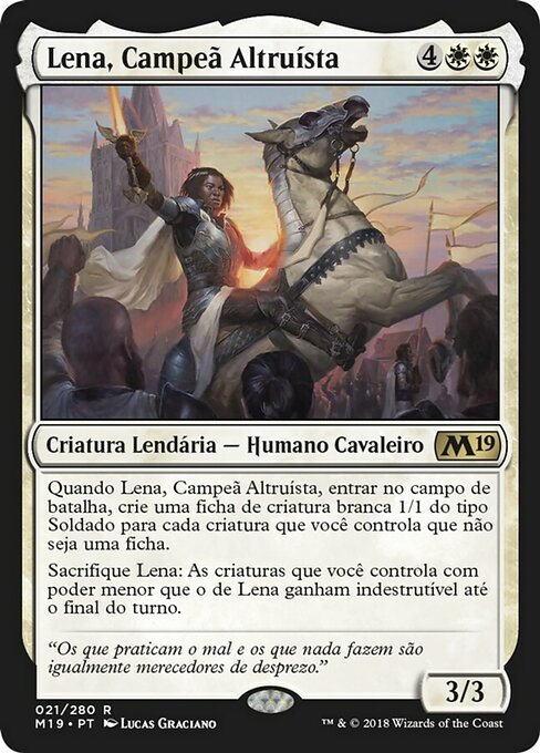 Lena, Campeã Altruísta