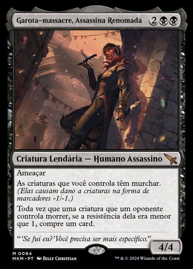 Garota-massacre, Assassina Renomada