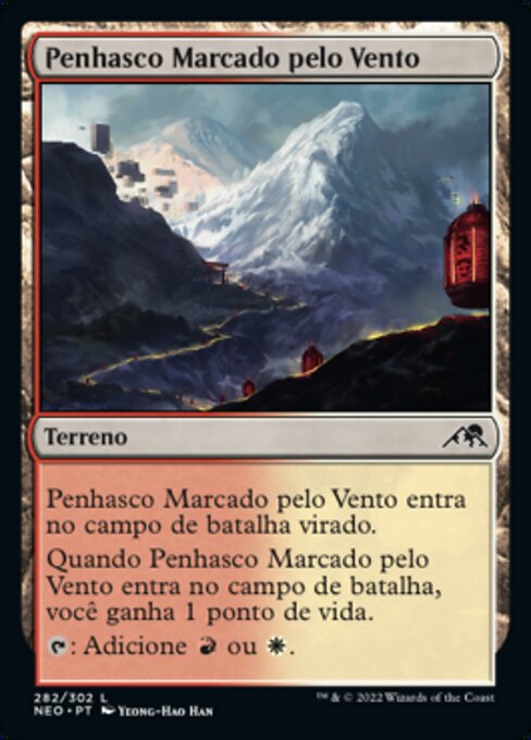 Penhasco Marcado pelo Vento