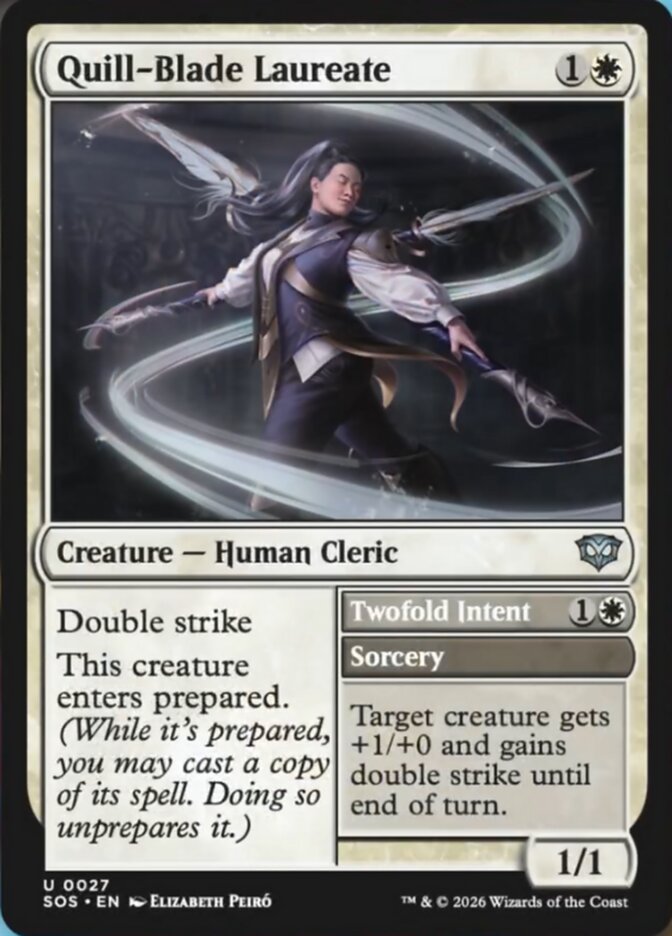 Quill-Blade Laureate // Twofold Intent