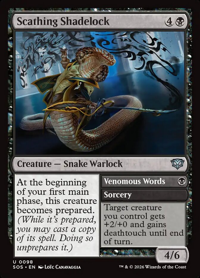 Scathing Shadelock // Venomous Words