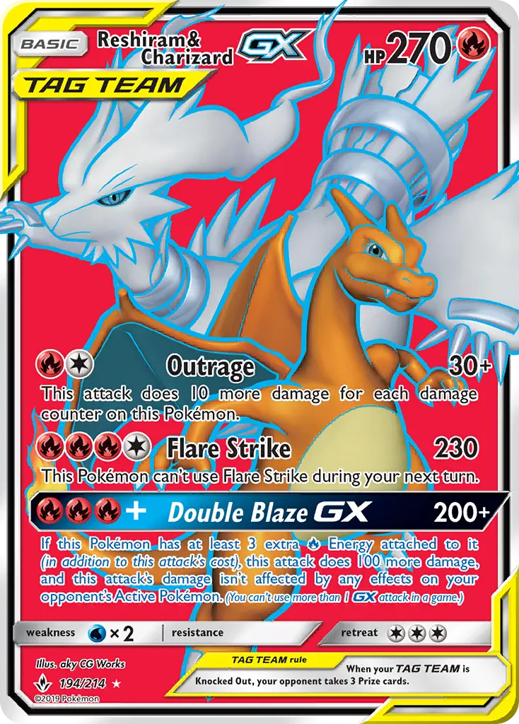 Reshiram e Charizard GX