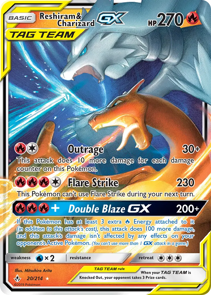Reshiram e Charizard GX