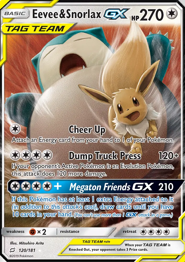 Eevee e Snorlax GX