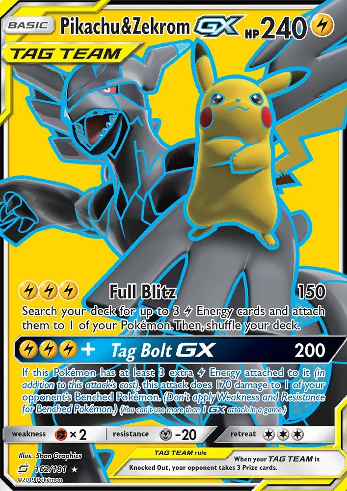 Pikachu e Zekrom GX