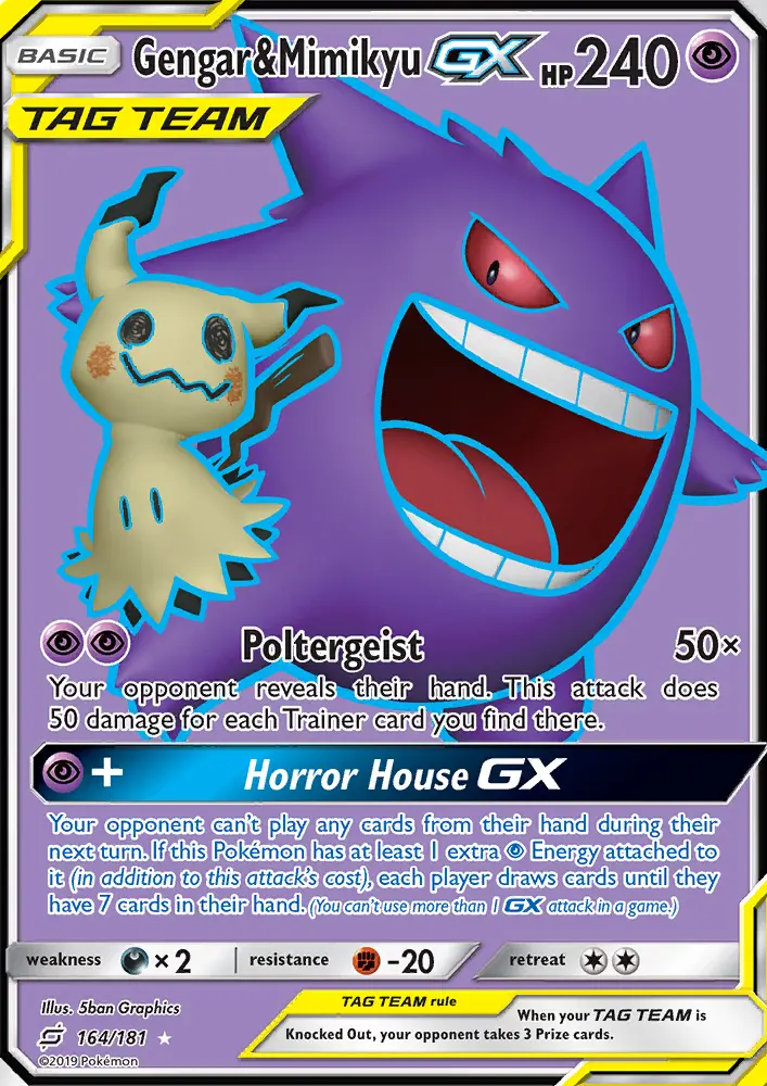 Gengar e Mimikyu GX