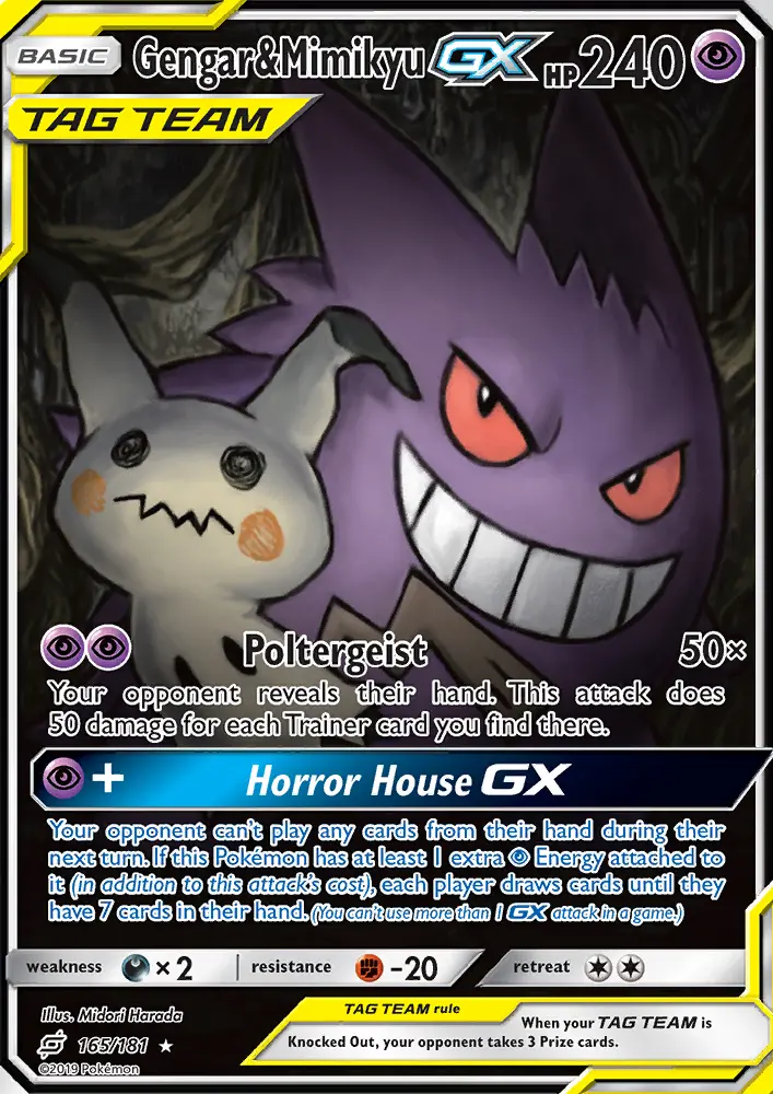 Gengar e Mimikyu GX