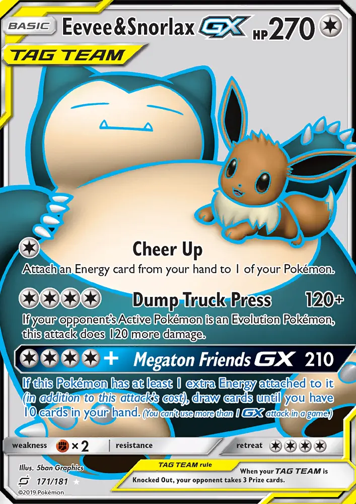 Eevee e Snorlax GX