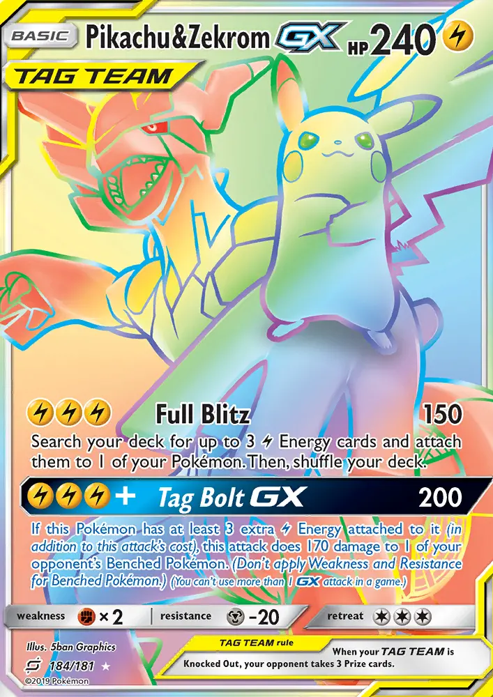 Pikachu e Zekrom GX