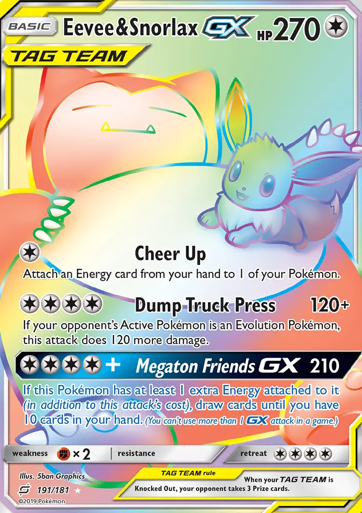 Eevee e Snorlax GX