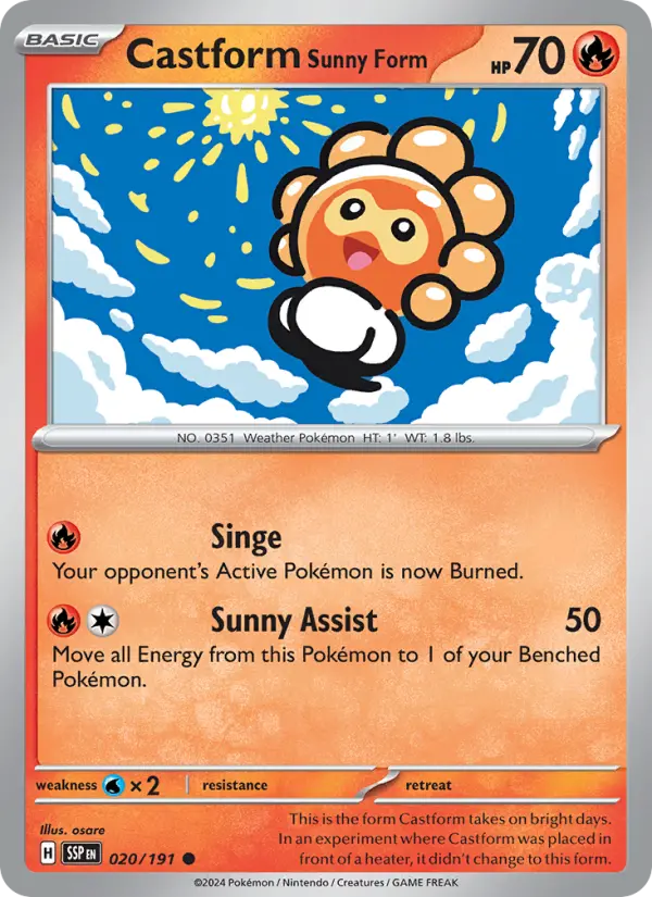 Castform Forma Ensolarada